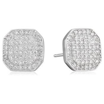 Silver cubic zirconia earrings 1