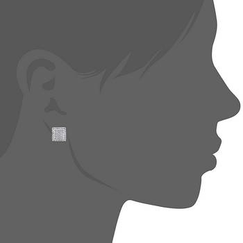 Silver cubic zirconia earrings 2