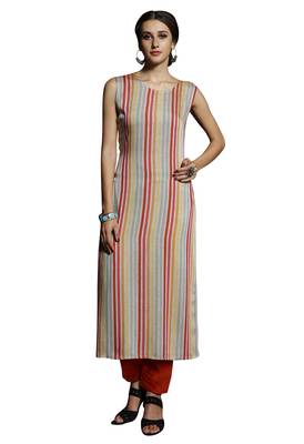 Sea-Green Embroidered Crepe Ethnic-Kurtis 2