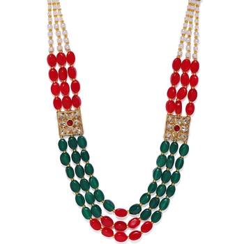Gold pearl necklace-sets 1