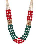 Gold pearl necklace-sets