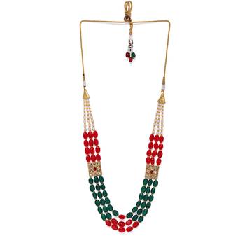 Gold pearl necklace-sets 2