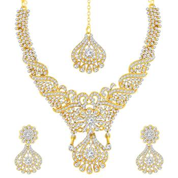Gold diamond necklace-sets 1