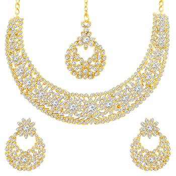 Gold diamond necklace-sets 1