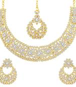 Gold diamond necklace-sets