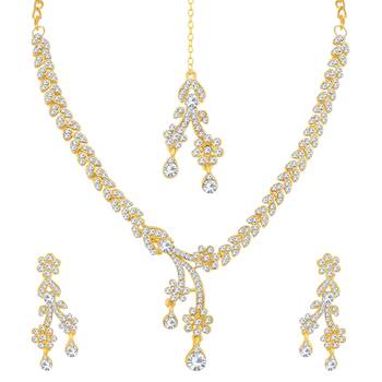 Gold diamond necklace-sets 1