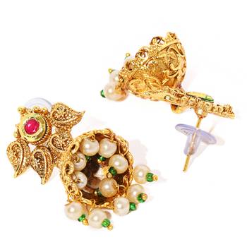 Gold pearl necklace-sets 3