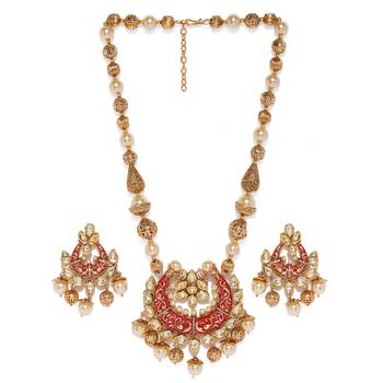 Gold pearl necklace-sets 2