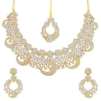 Gold diamond necklace-sets 1