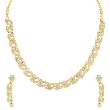 Gold diamond necklace-sets 1