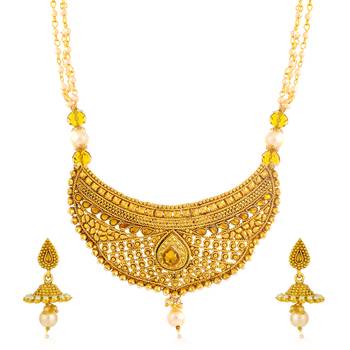 Gold diamond necklace-sets 1