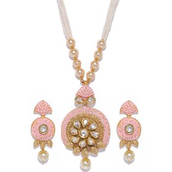 Gold pearl necklace-sets 1