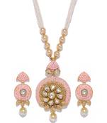 Gold pearl necklace-sets