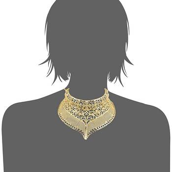 Gold pearl necklace-sets 3