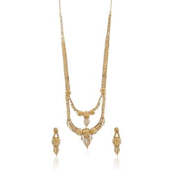 Gold pearl necklace-sets 1
