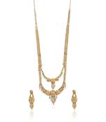 Gold pearl necklace-sets