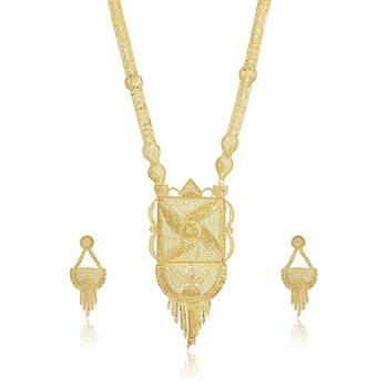Gold pearl necklace-sets 1