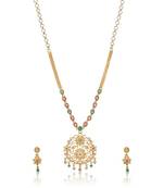 Gold pearl necklace-sets