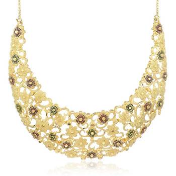 Gold pearl necklace-sets 2