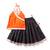 Printed Black Leheriya Lenega With Halter Neck Rust Choli