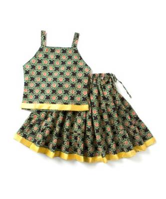 Printed Black Lehenga With Printed Choli 1
