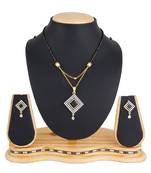 Gold diamond mangalsutra