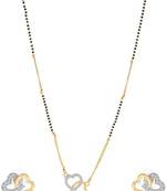 Gold diamond mangalsutra