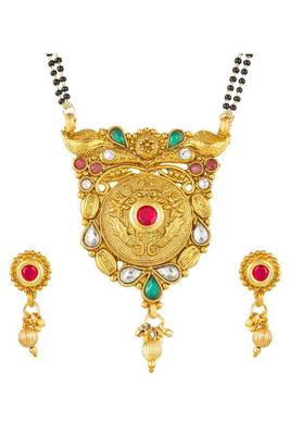 Gold diamond mangalsutra 2