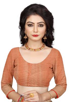 Dark green woven cotton silk saree with blouse 4