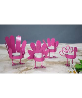 Pink Bird T Light Holders 1
