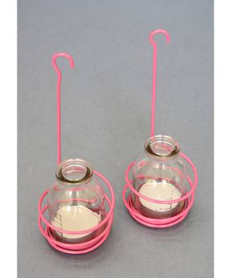 Pink Spiral Tea light Holder cum Candle Stand 3