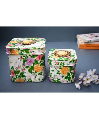 Decoupage Metal Square Boxes 1