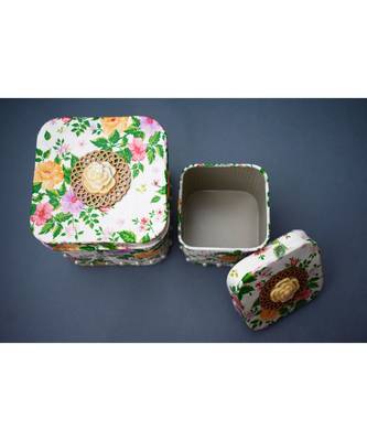 Decoupage Metal Square Boxes 3
