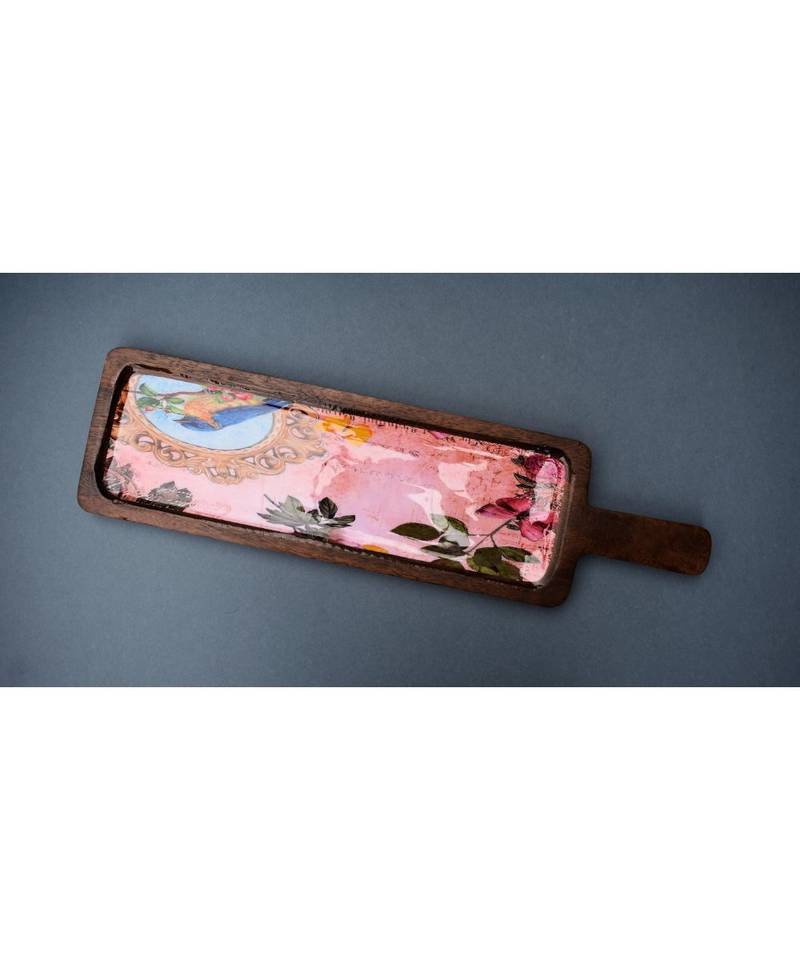 Wooden Rectangle Bird Platter