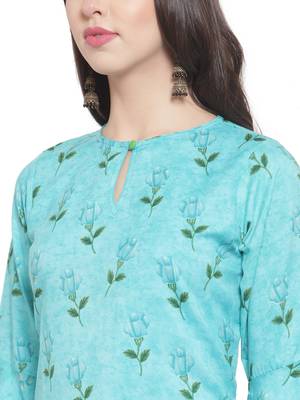 Turq Multi Rayon Prined Kurta Palazzos Set 5