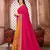 Pink embroidered art silk saree with blouse
