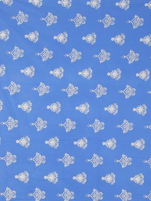 blue abstract print Double bedsheet 3