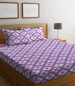 blue geometric Double bedsheet