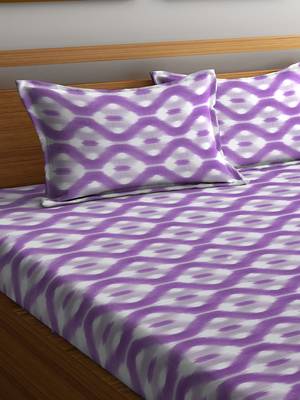 blue geometric Double bedsheet 2