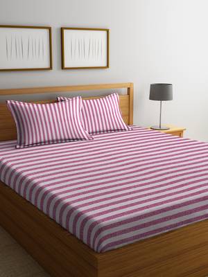 purple abstract print Double bedsheet 1