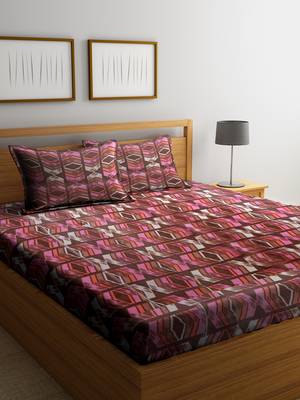 multicolor abstract print Double bedsheet 1