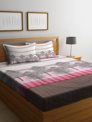 multicolor nature print Queen bedsheet 1