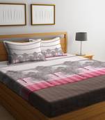 multicolor nature print Queen bedsheet