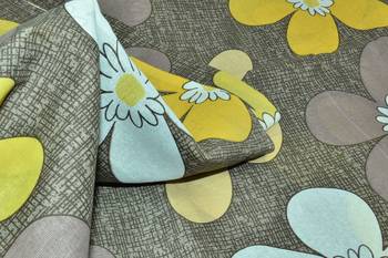 Grey Floral Double bedsheet 4