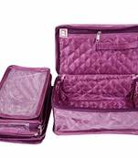 atorakushon   Satin Makeup Pouch Cosmetic Necklace Earrings Jewellery Vanity Organiser For Women's (Purple)