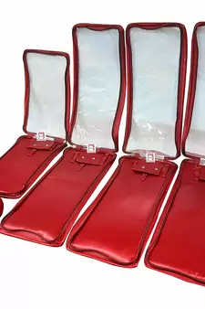 atorakushon   Satin Makeup Pouch Cosmetic Necklace Earrings Jewellery Vanity Organiser For Women's (Maroon)