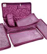 atorakushon   Satin Makeup Pouch Cosmetic Necklace Earrings Jewellery Vanity Organiser For Women's (purple)
