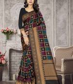 Multicolor Woven Kanchipuram Silk Saree With Blouse