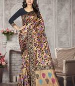 Multicolor Woven Kanchipuram Silk Saree With Blouse