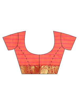 yellow Woven chanderi saree with blouse 3